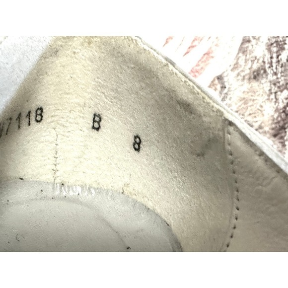 80s/90s VTG Stuart Weitzman for Martinique Grey Pump RIbbon Vamp Heels sz 8 - Picture 12 of 13